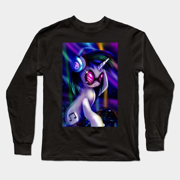 Dj Pon-3 (Vinyl Scratch) Long Sleeve T-Shirt by Darksly